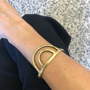 recycled brass arc cuff